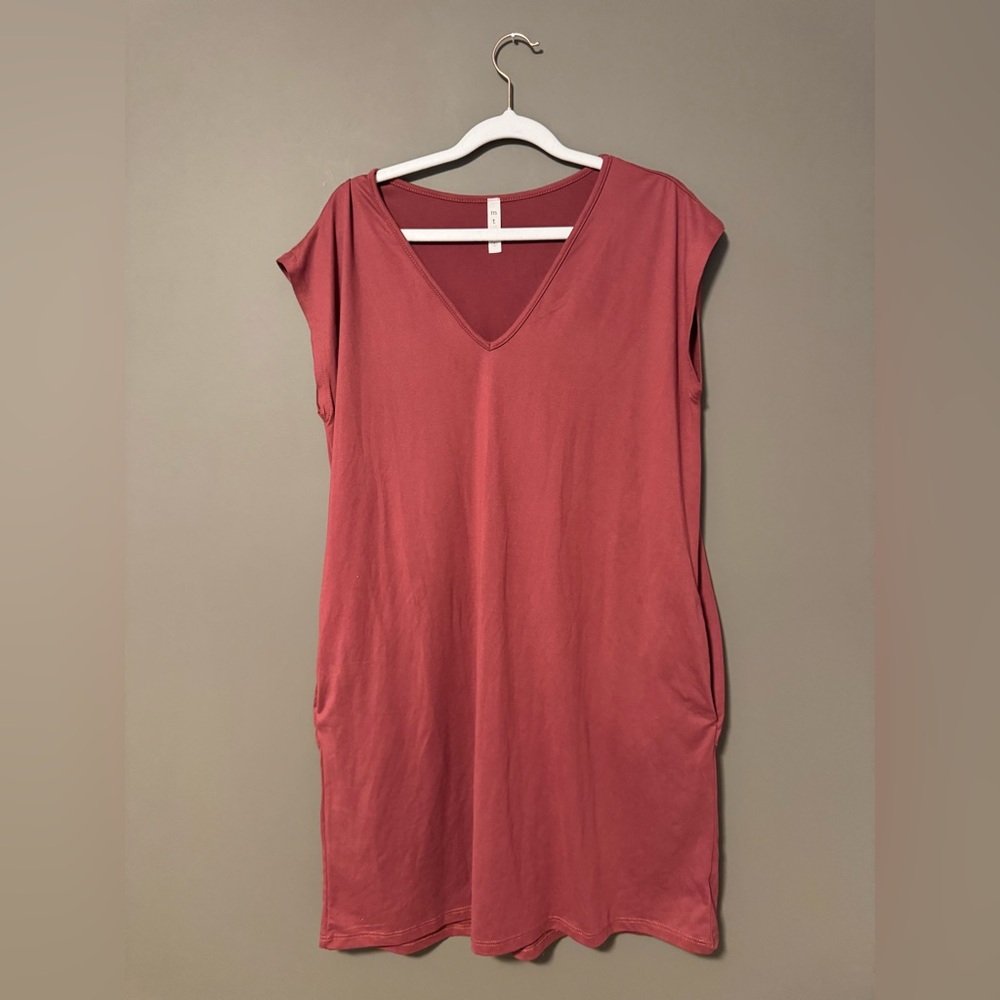 mts Red T-Shirt Dress with Pockets Size S